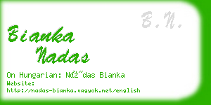 bianka nadas business card